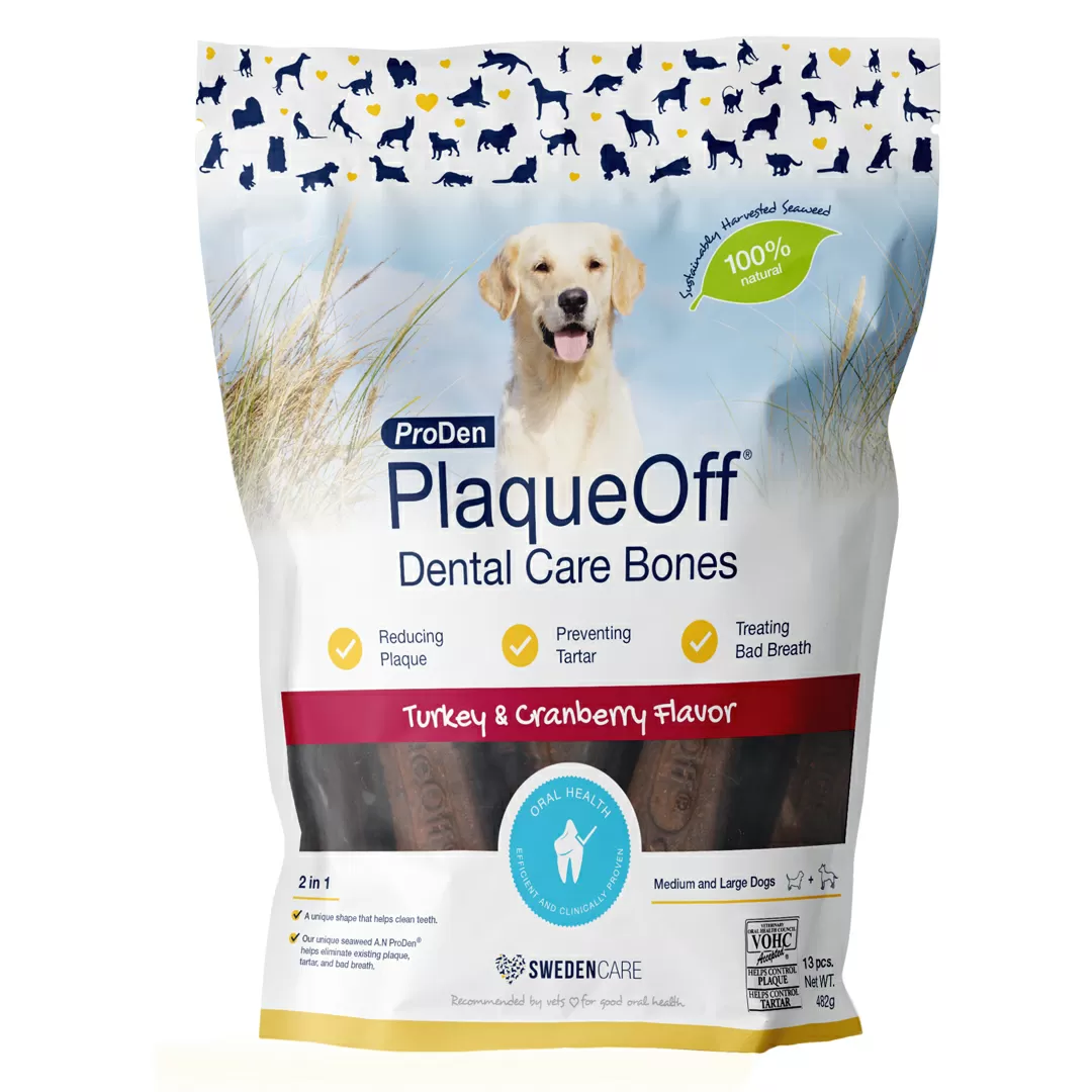 Swedencare PlaqueOff Dental Bones Turkey & Cranberry - 13 stk.