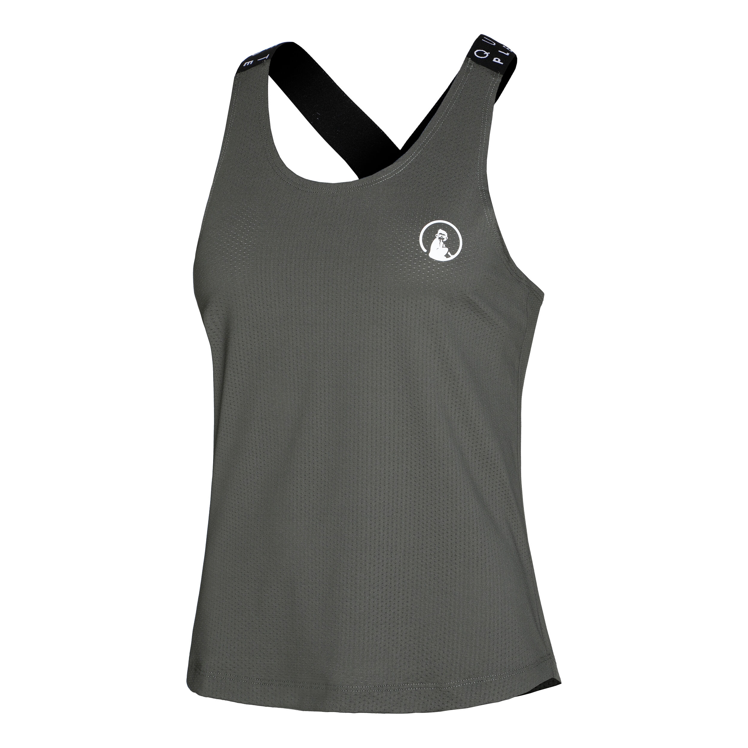 Quiet Please Serve & Volley Débardeur Tank Top Femmes - Kaki, Noir