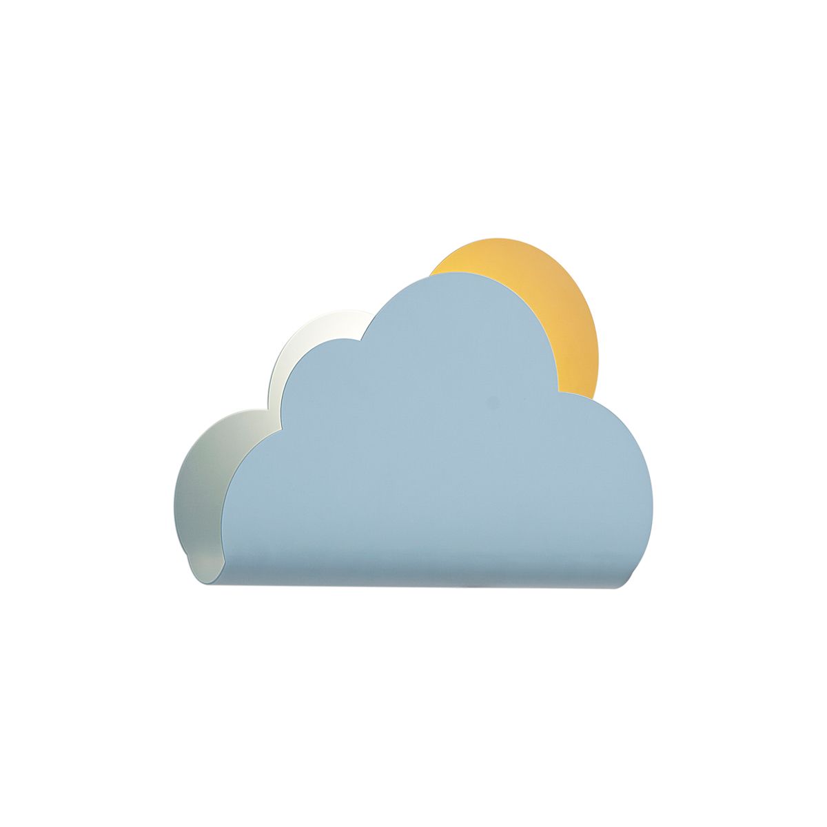 Kinder wandlamp blauw wolk met zon - Cloudy