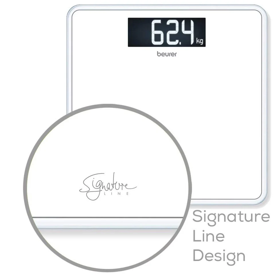 Beurer - GS 400 Bathroom Scale Glass ( White ) - 5 Year warranty