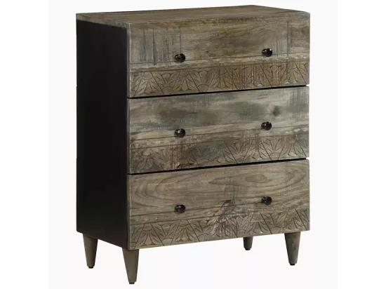Buffets 2 pcs gris clair 60x33,5x75 cm bois de manguier massif