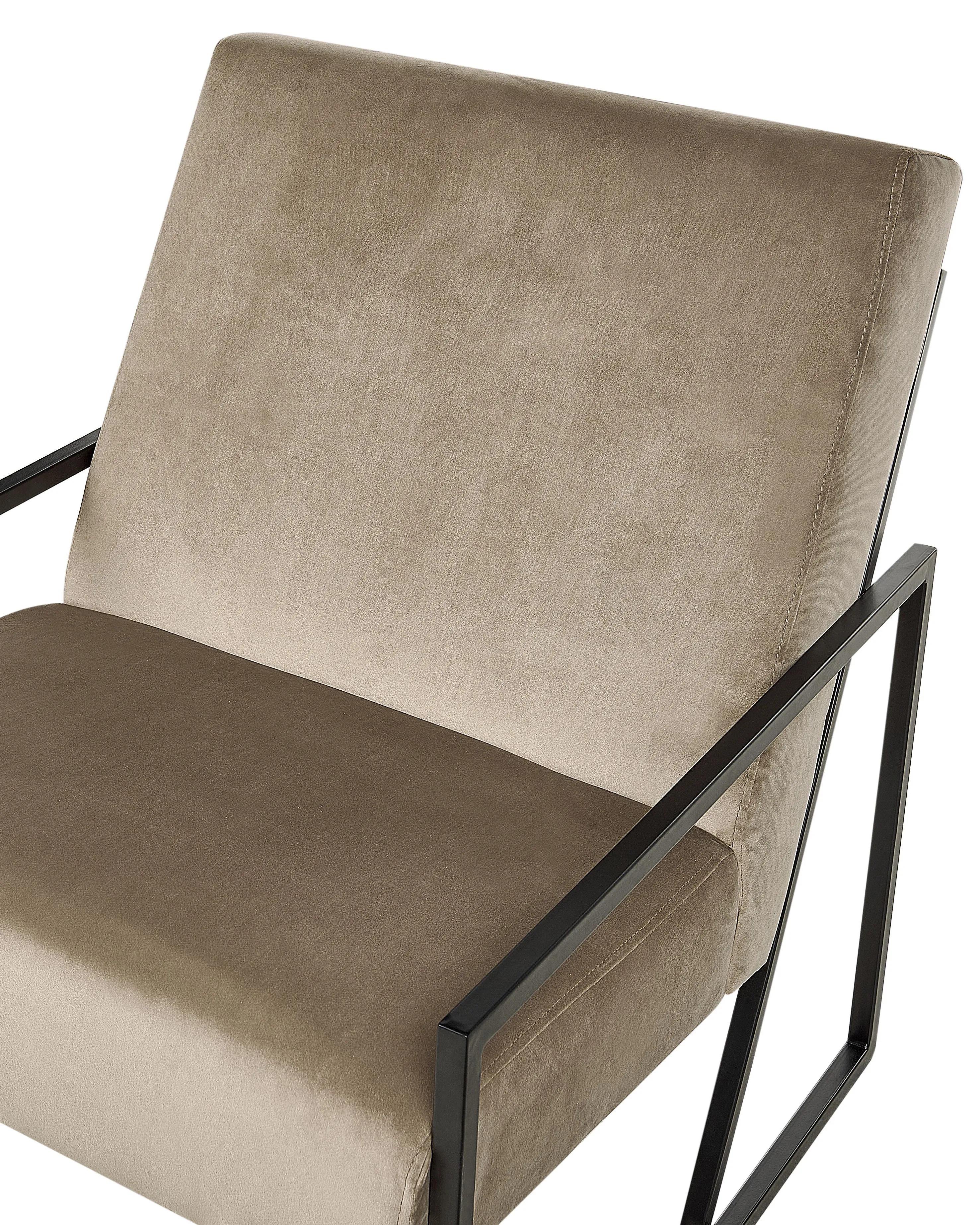 Fauteuil DELARY Fluweel Taupe
