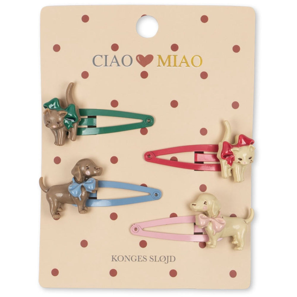 Køb Konges Sløjd Multi 4 Pak Cats & Dogs Hair Clip