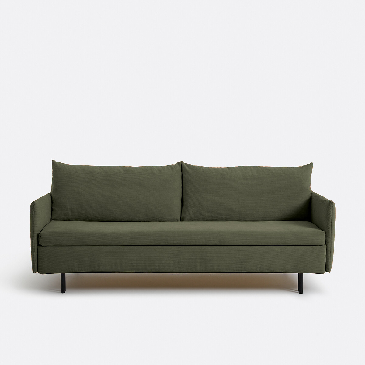LA REDOUTE INTERIEURS<br>Sofá-cama de veludo cotelê fino, ZOFT