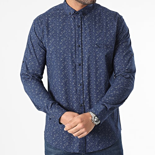 Chemise Manches Longues Bleu Marine