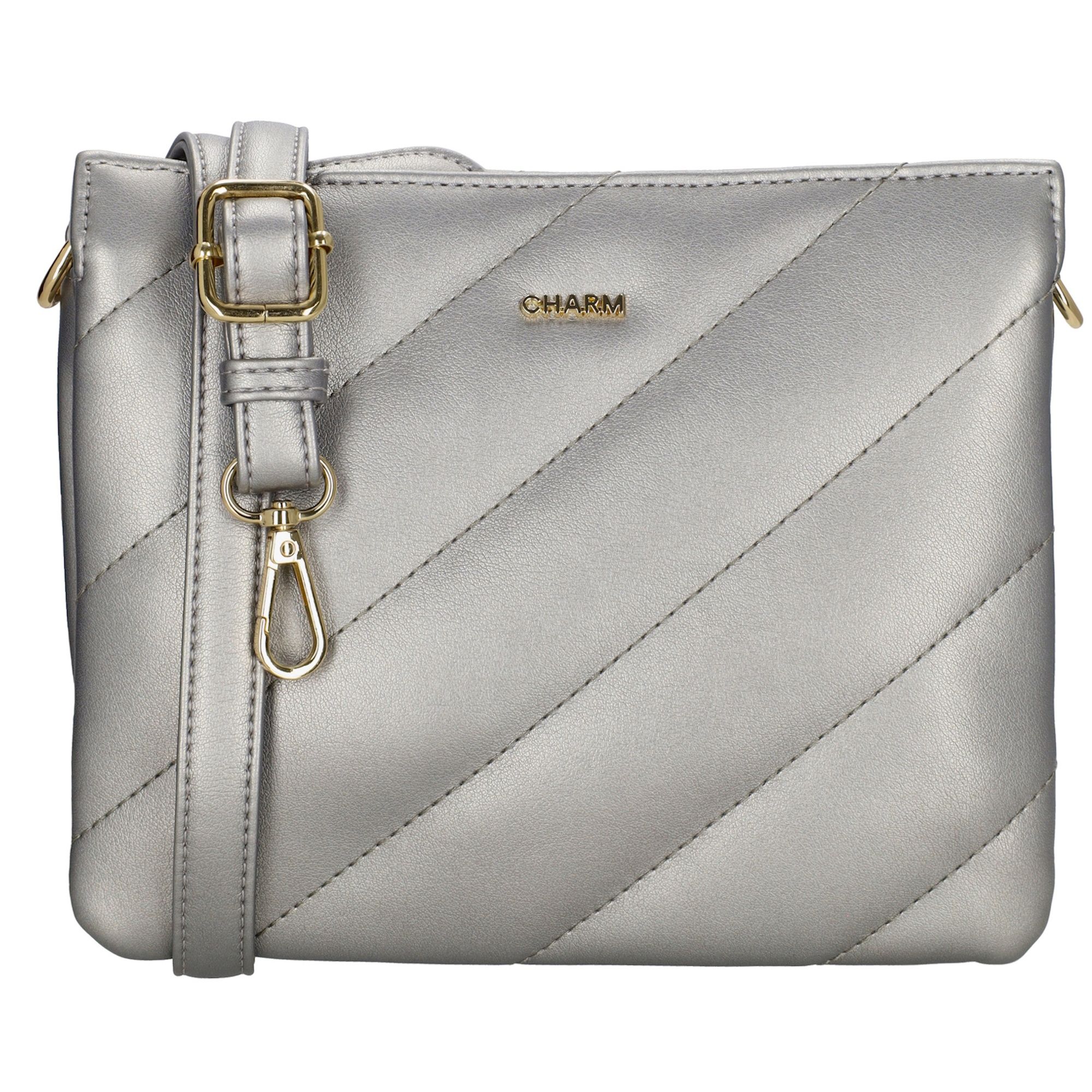 Charm London Via Dante Schoudertas Donkerzilver
