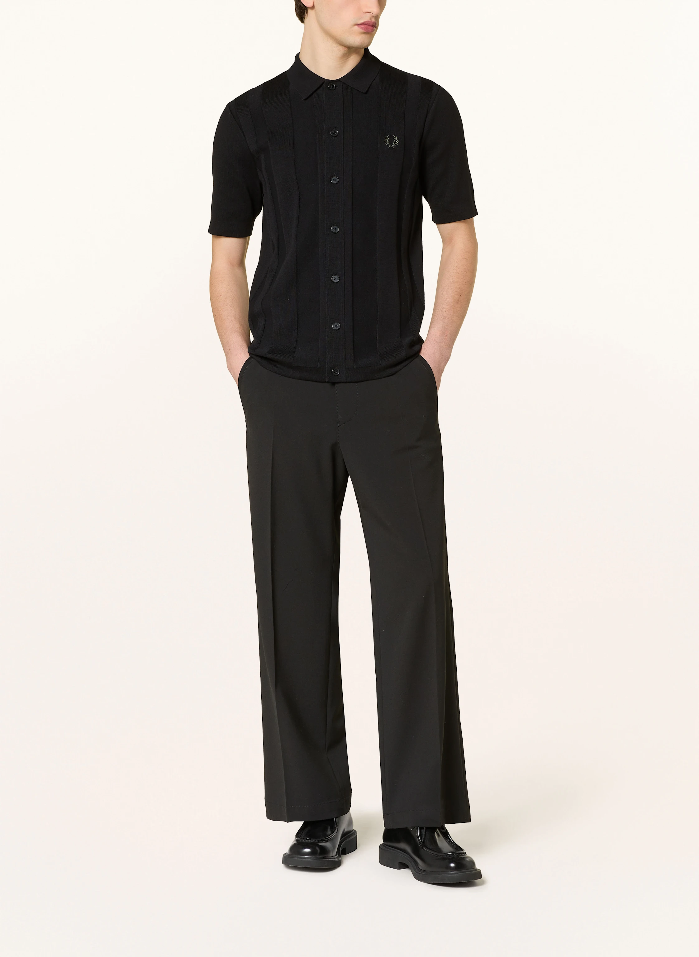FRED PERRY Strickhemd Regular Fit