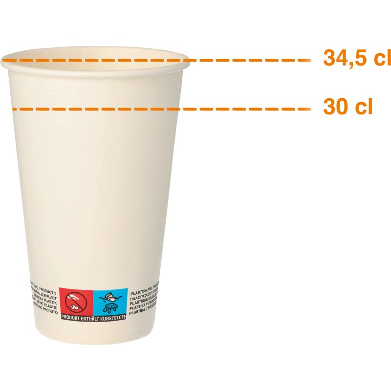 Gobelet en carton White - 30 cl - Lot de 100