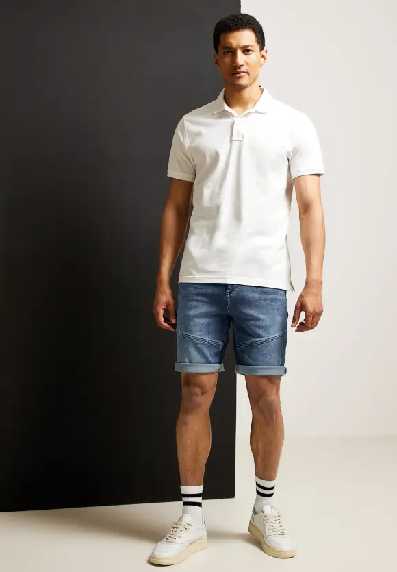 Relaxed Fit Jeansshorts - indigo blue wash