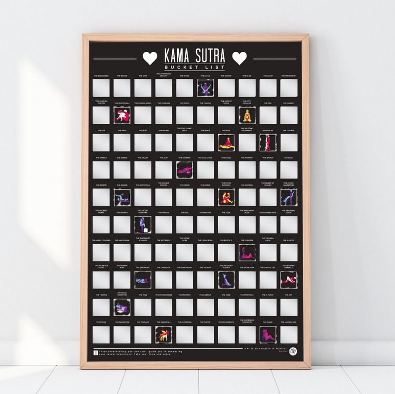 Gift Republic GR630015 Kamasutra wenslijst, poster om vrij te krassen