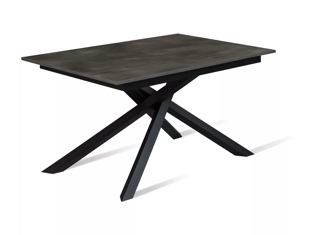 Pulse Table extensible (140/190 x 90 cm) en Mélamine Noir