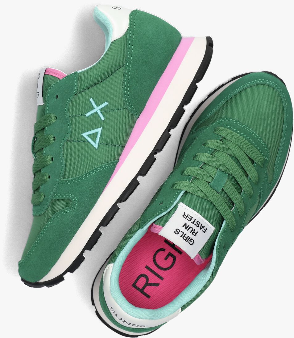 SUN68 groene sun68 lage sneakers ally solid nylon