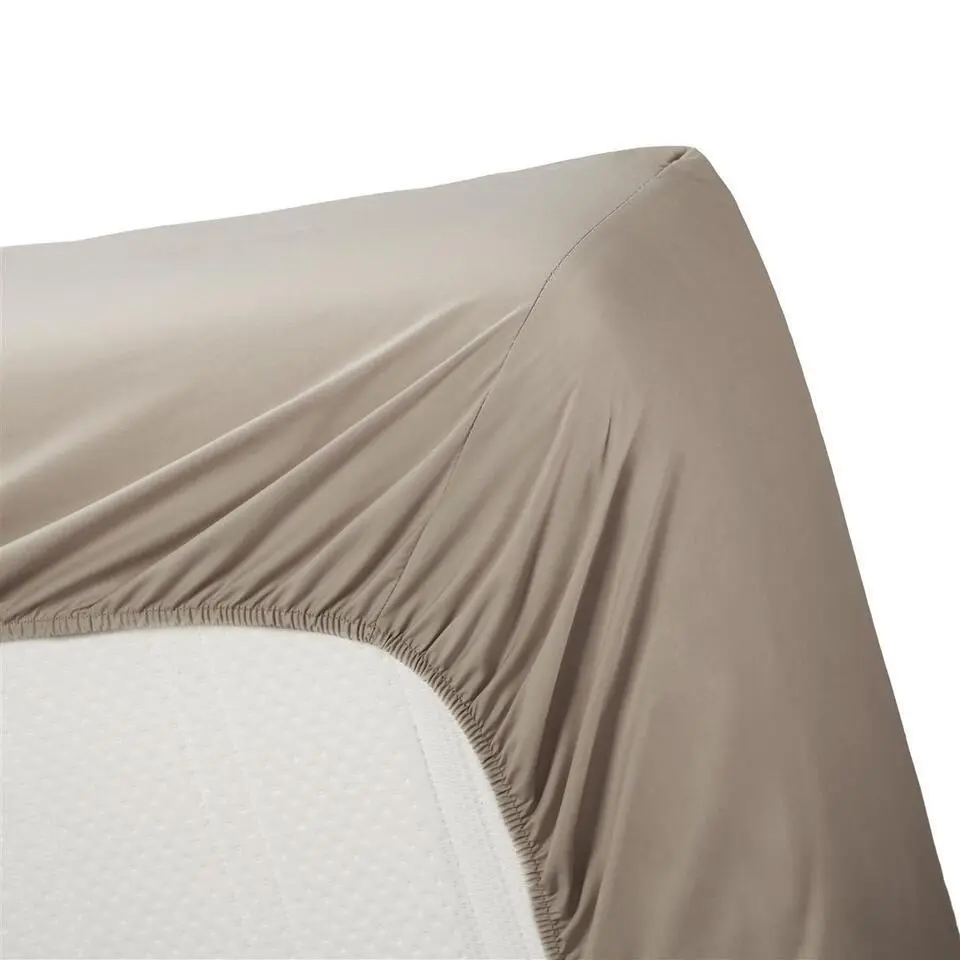 Ambiante Katoen - Hoeslaken - 120x200 - Taupe