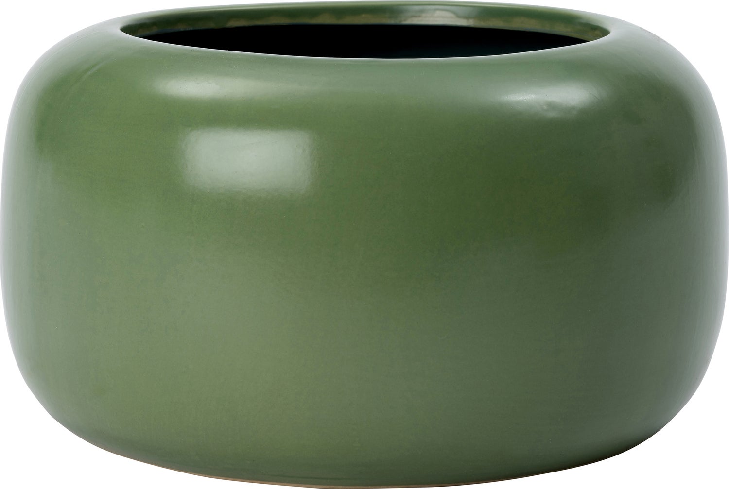 Intratuin bloempot Noelle mat groen D 24,5 H 14 cm