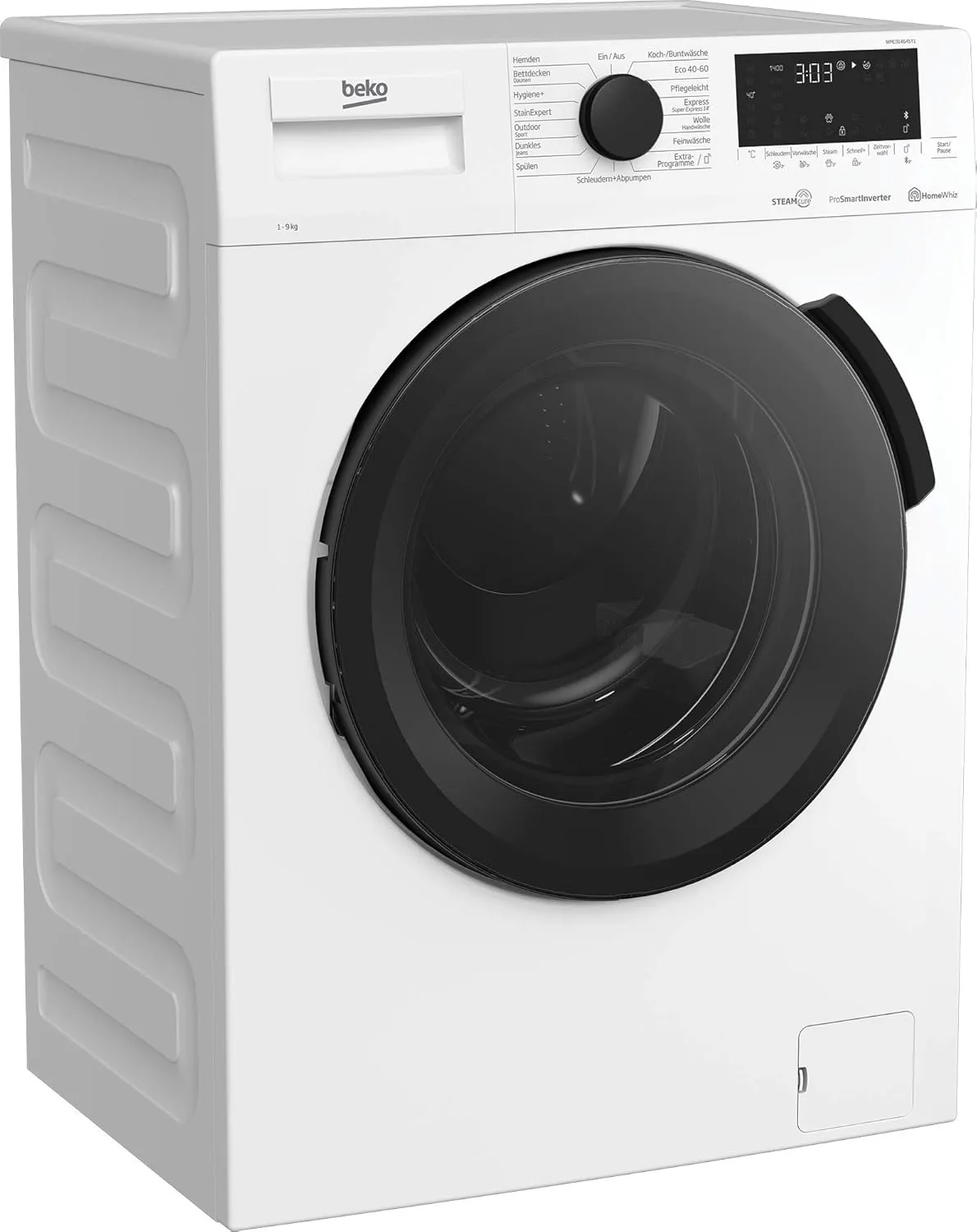 Beko WMC91464ST1 B300 Vollautomatische Waschmaschine, 9 kg, weiß [Energieklasse A]