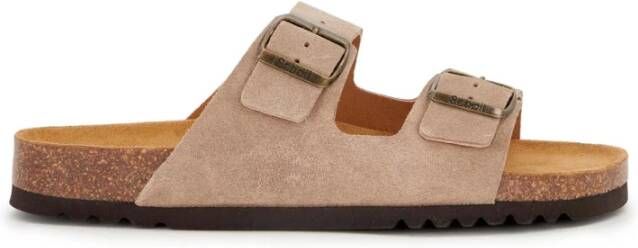 Scholl Sandalen Julien 2 Riemen Suede Heren Donkerbeige