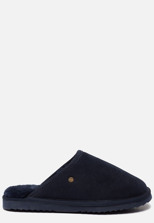 Warmbat Classic Pantoffels blauw Suede