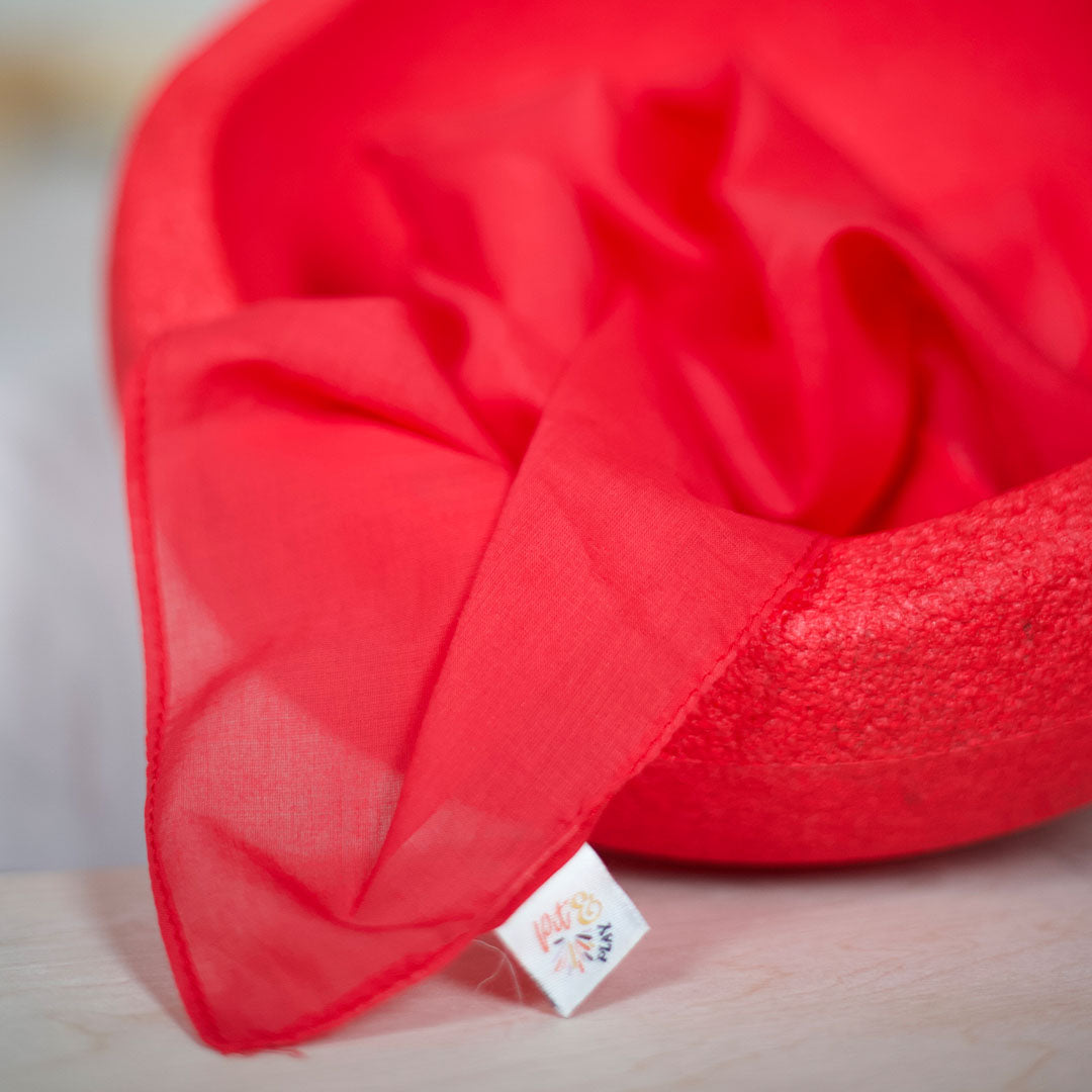 pit and play speeldoek regenboog - rood - 75x75 cm