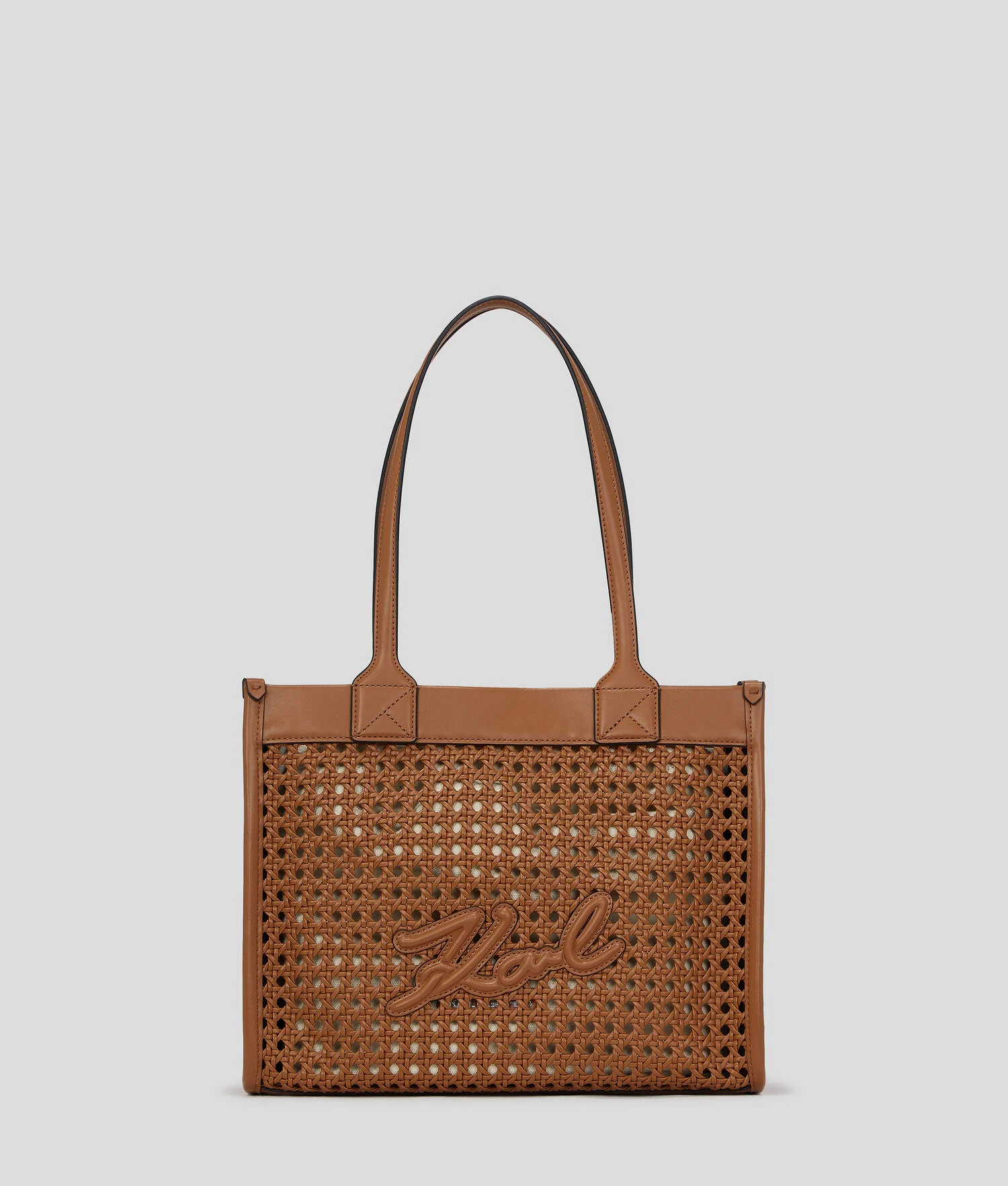 SAC CABAS K/SKUARE DE TAILLE MOYENNE - Tan foncé
