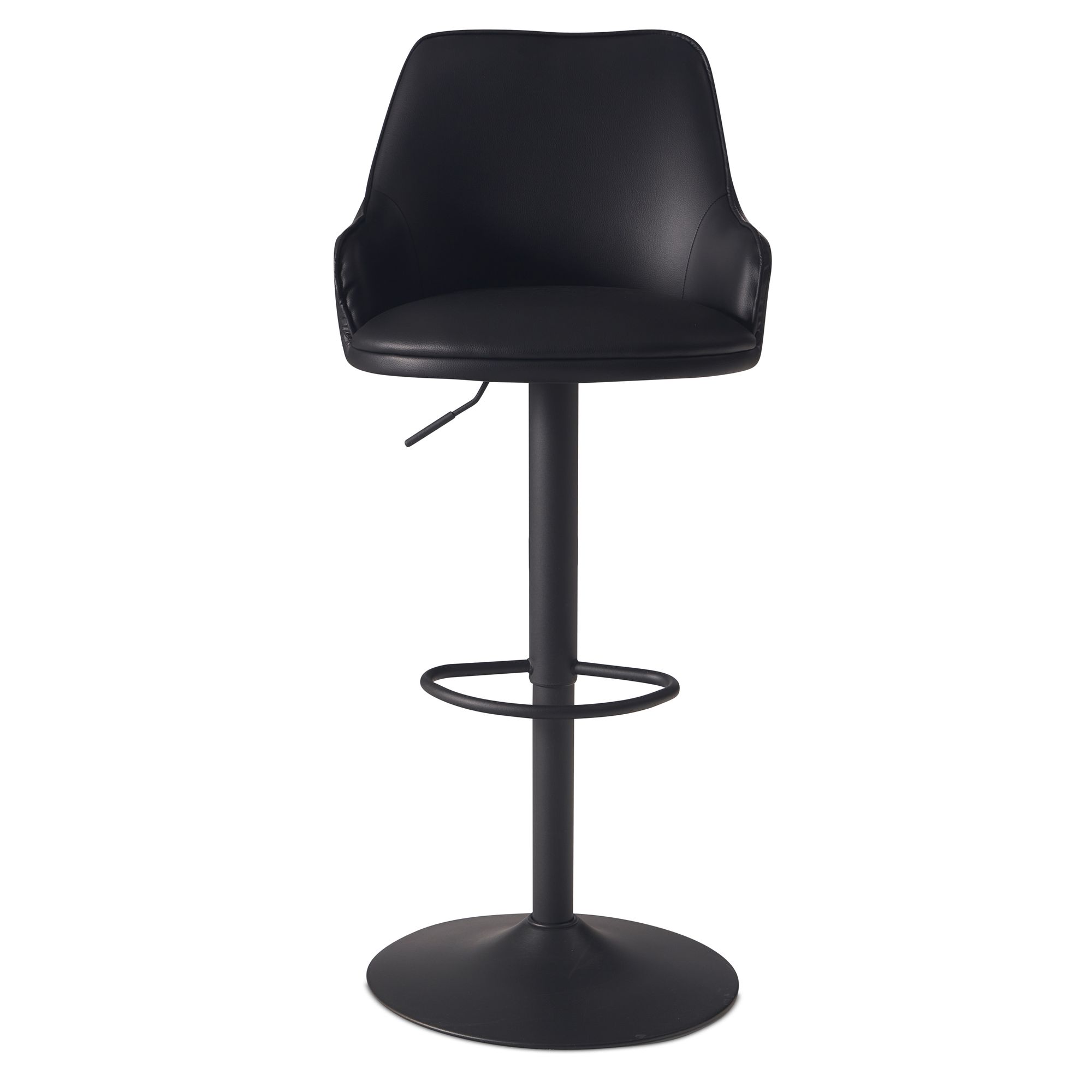 Barhocker FineBuy Küchenhocker Kunstleder Schwarz Hocker Bistrohocker Barstuhl
