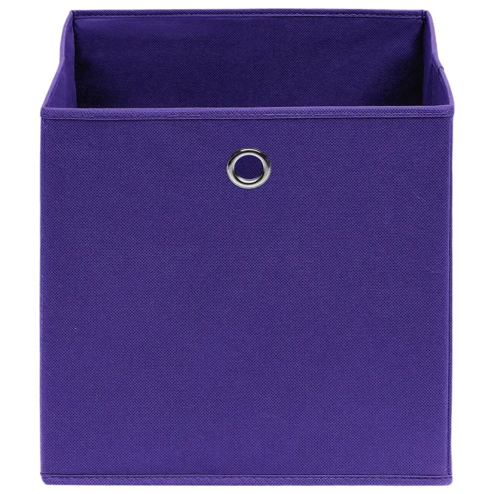 vidaXL - Opbergbox - Paars - Stof - 4 stuks