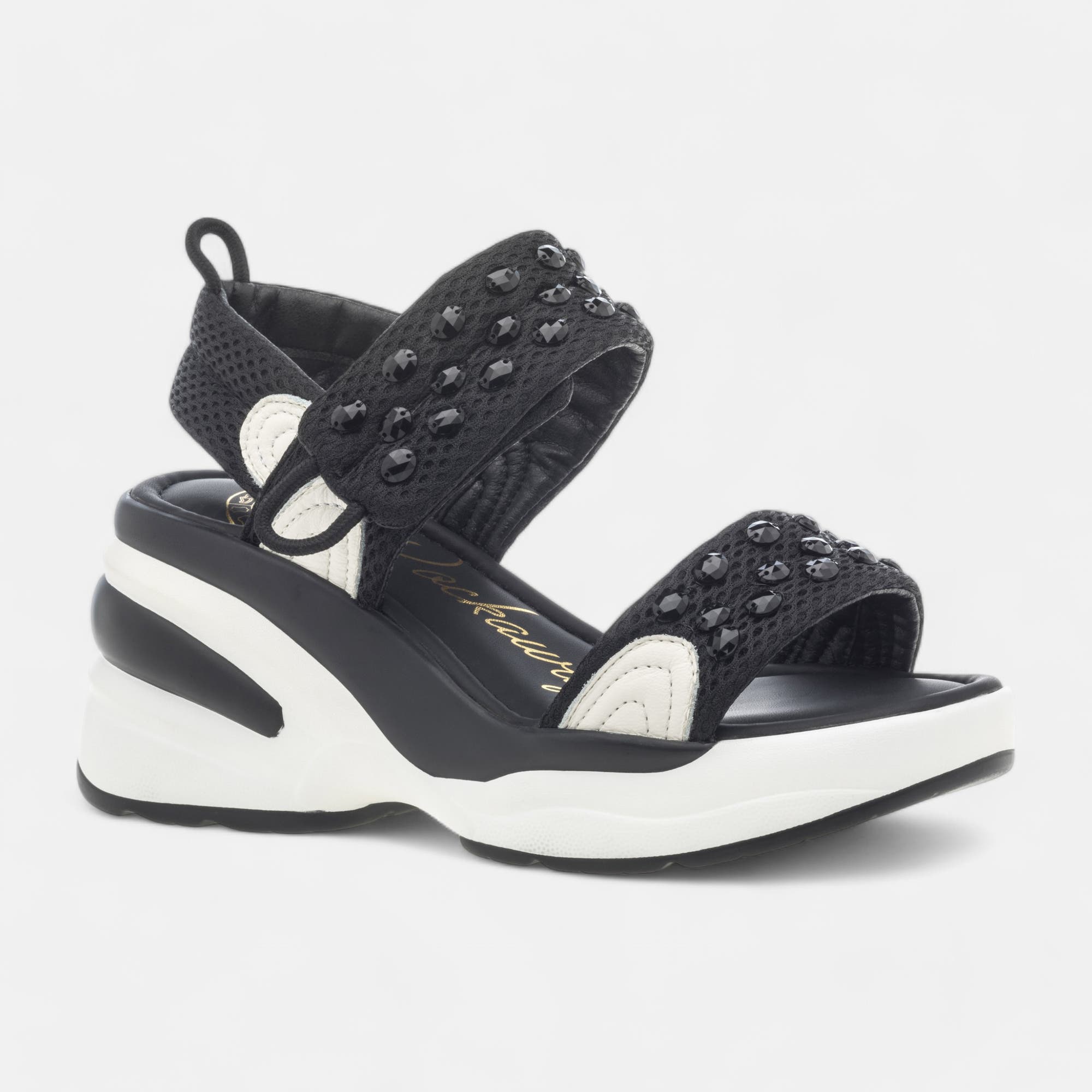 Sandales à talon compensé Femme noir