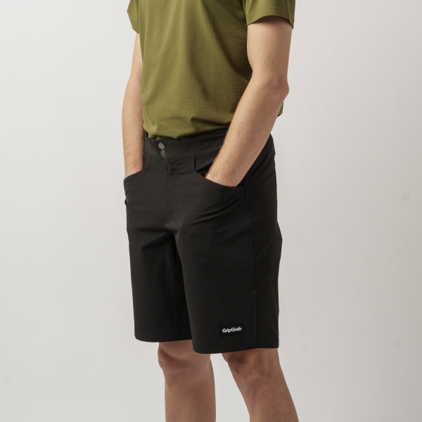 GripGrab Flow 2-i-1 Tekniske Cykelshorts Herre Sort