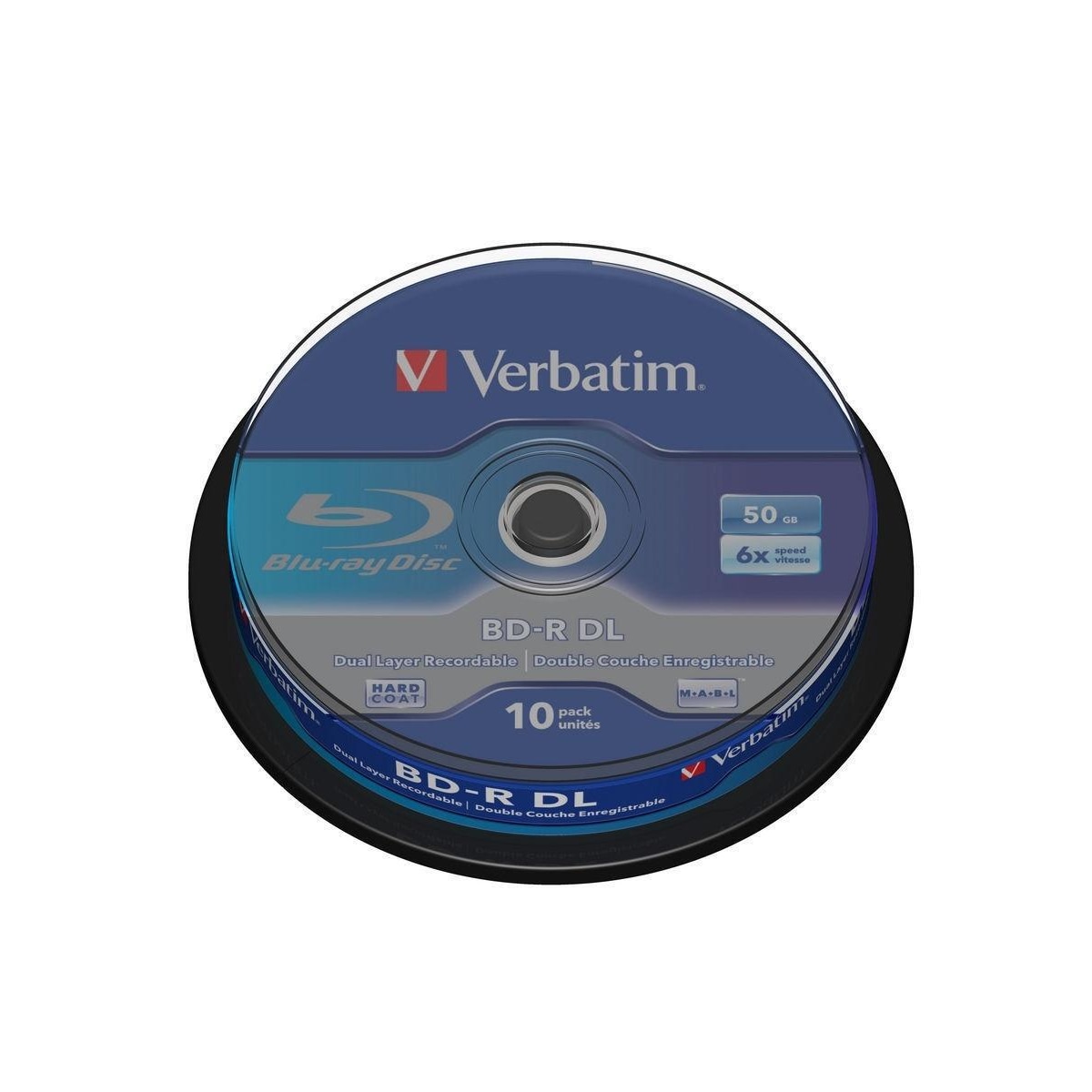 Verbatim BD-R Double Layer 6X, Scratchguard surface 10p Spindle