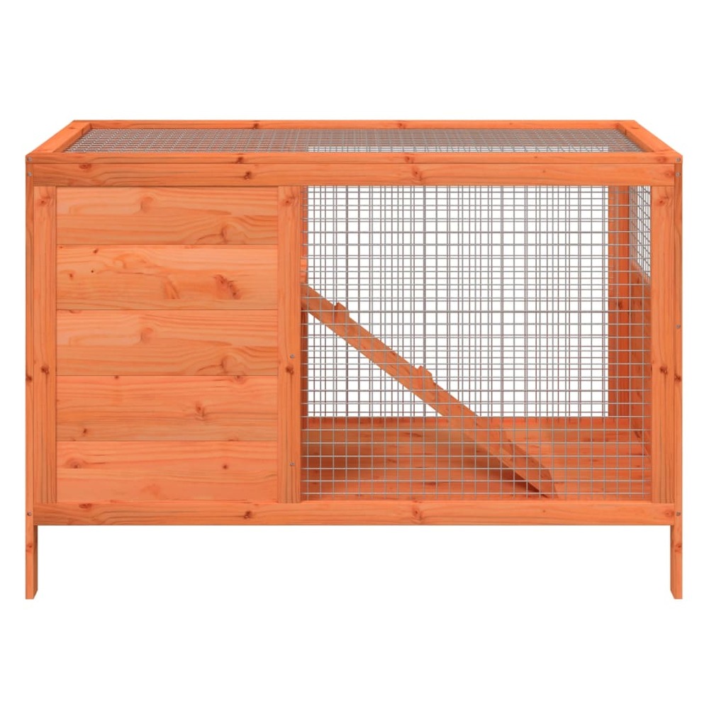 Clapier marron 103x44x69,5 cm bois de pin massif