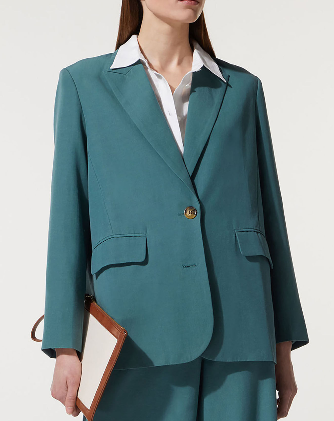 Jodhpur Veste de Blazer fluide bleu canard