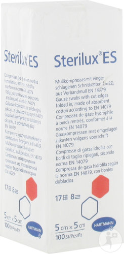 Hartmann Sterilux ES Compresse Non Stérile 8 Plis 5x5cm Pièces 100 (4188002)