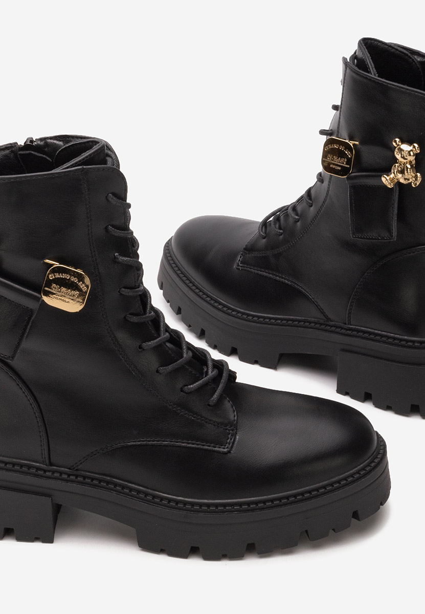 Bottines rangers femme noirs Siaca
