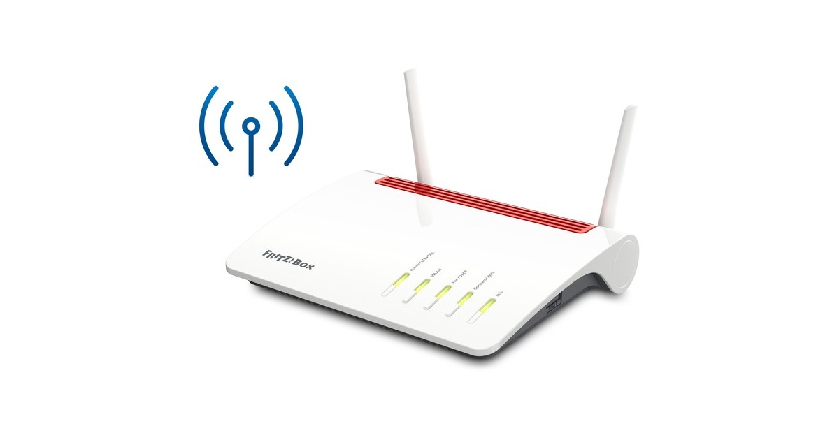 FRITZ!Box 6890 LTE International router  (Wit/rood, 3G (UMTS/HSPA+), Mesh Wi-Fi)