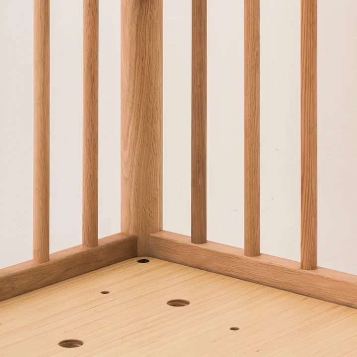 Nobodinoz - Latitude Babybett, 70 x 140 cm, Eiche natur