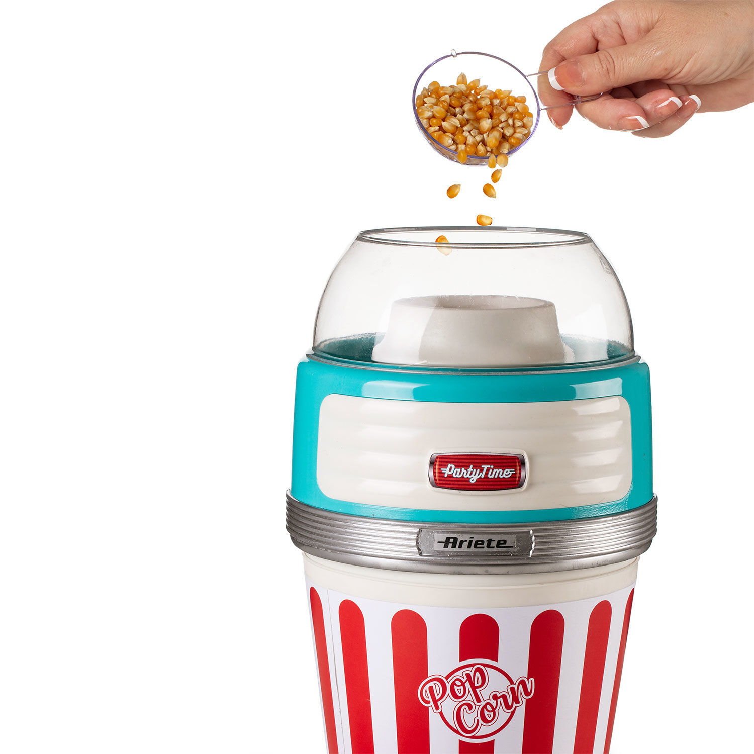 Grosse Ariete Popcorn-Maschine im Retrodesign