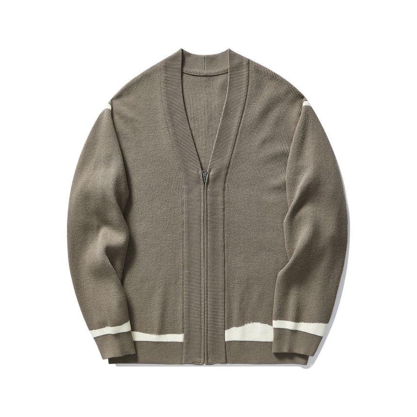 Phoneus - Tweekleurige cardigan met rits