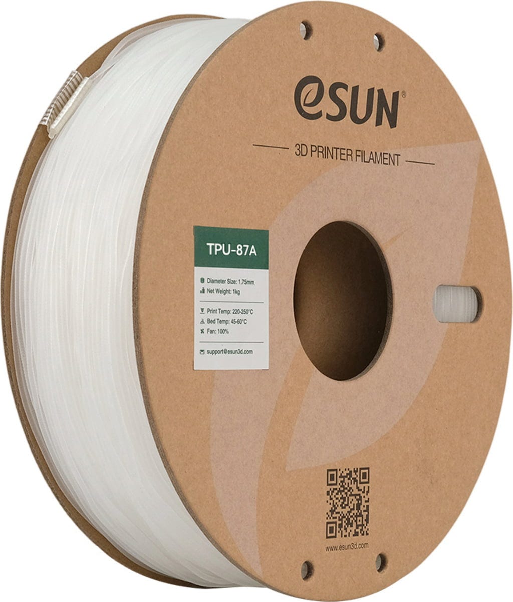 eSUN  TPU-87A Natural, 1,75 mm / 1000 g    Transparentes, flexibles Filament