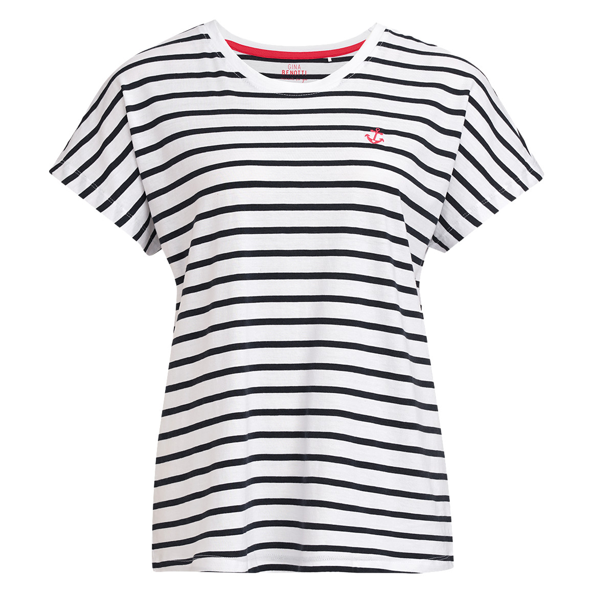 Gina Benotti Damen Schlafshirt maritim weiss / dunkelblau