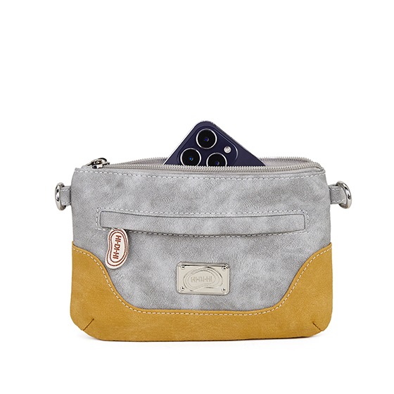Hi-Di-Hi Melody Crossbody Bag Light Grey/ Ocher