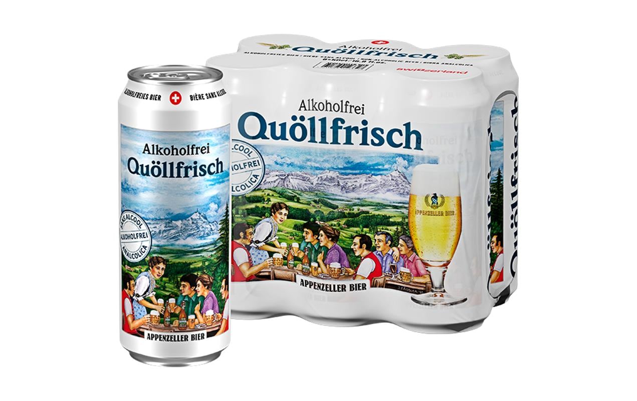 Bier Quöllfrisch alkoholfrei 6 x 0.5 lSchweizer Lagerbier ohne Alkohol