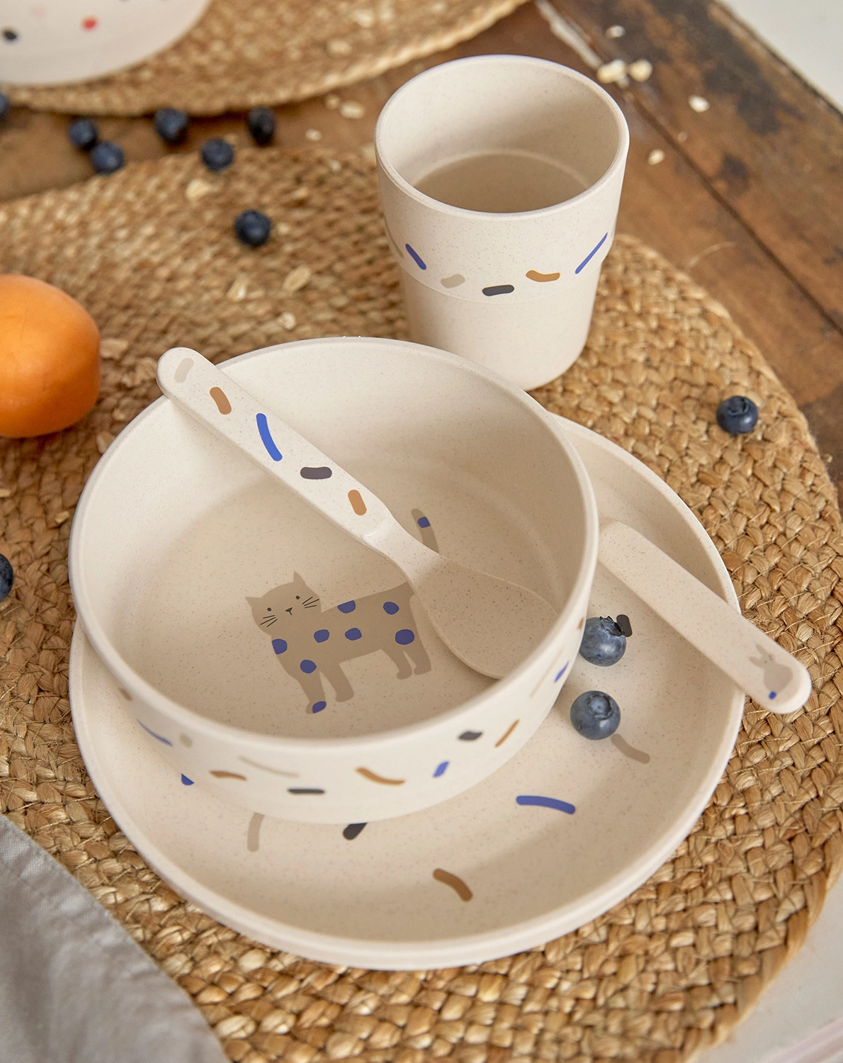 Geschirr-Set LITTLE MATEYS 4-teilig in royal blue