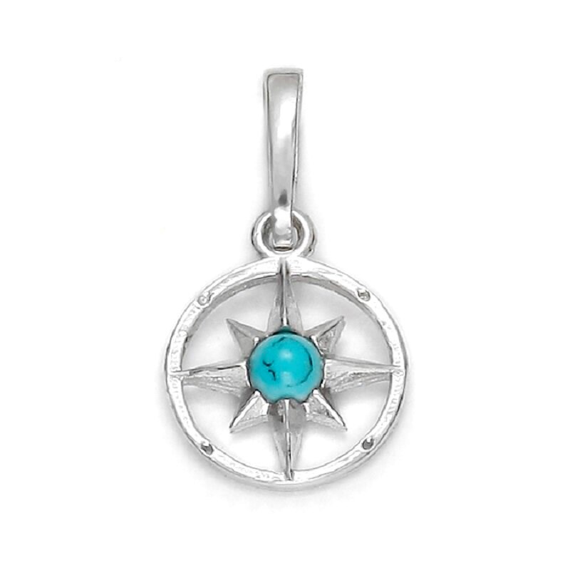 Collier boussole turquoise
