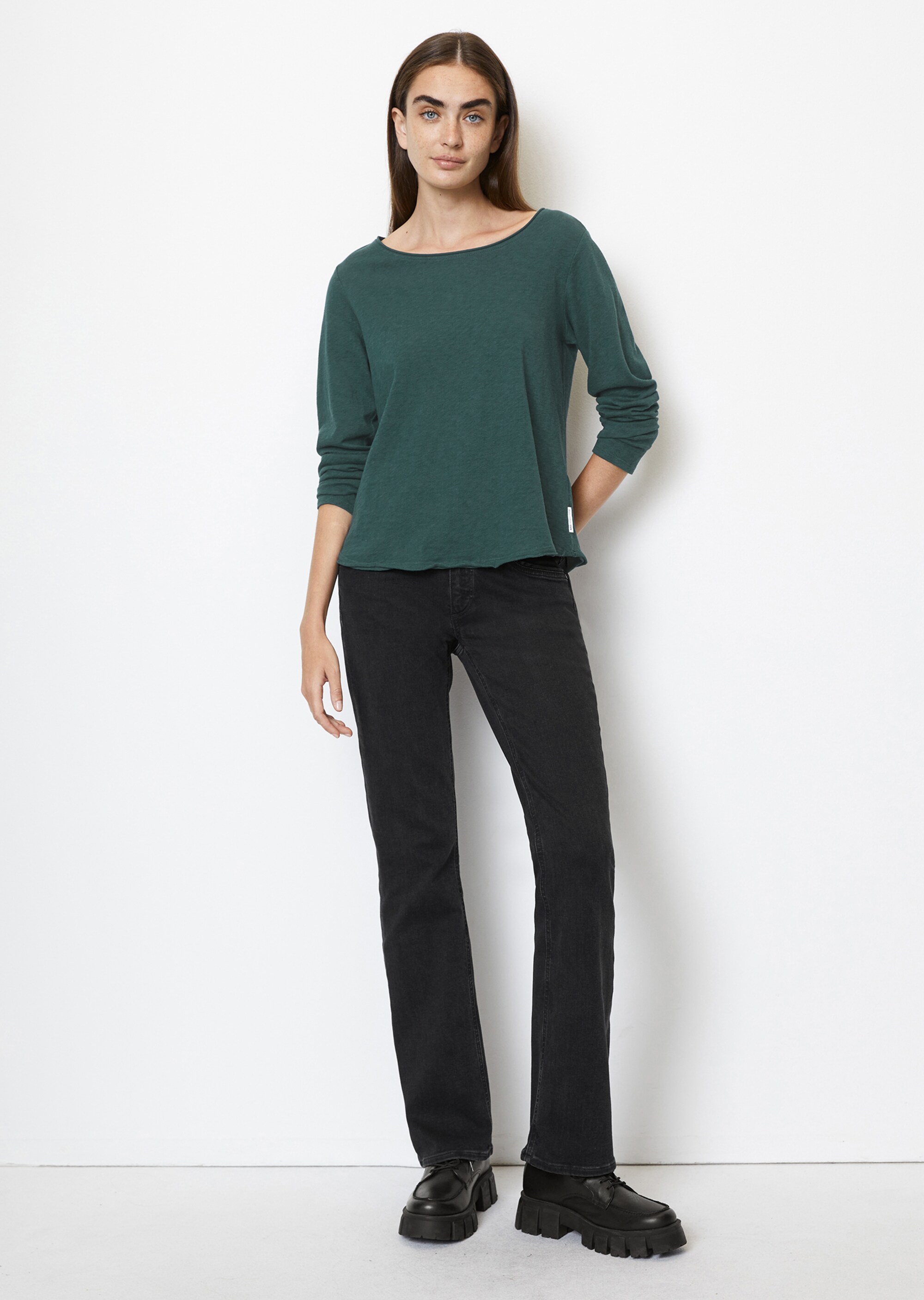 Longsleeve regular aus Heavy-Slub-Jersey