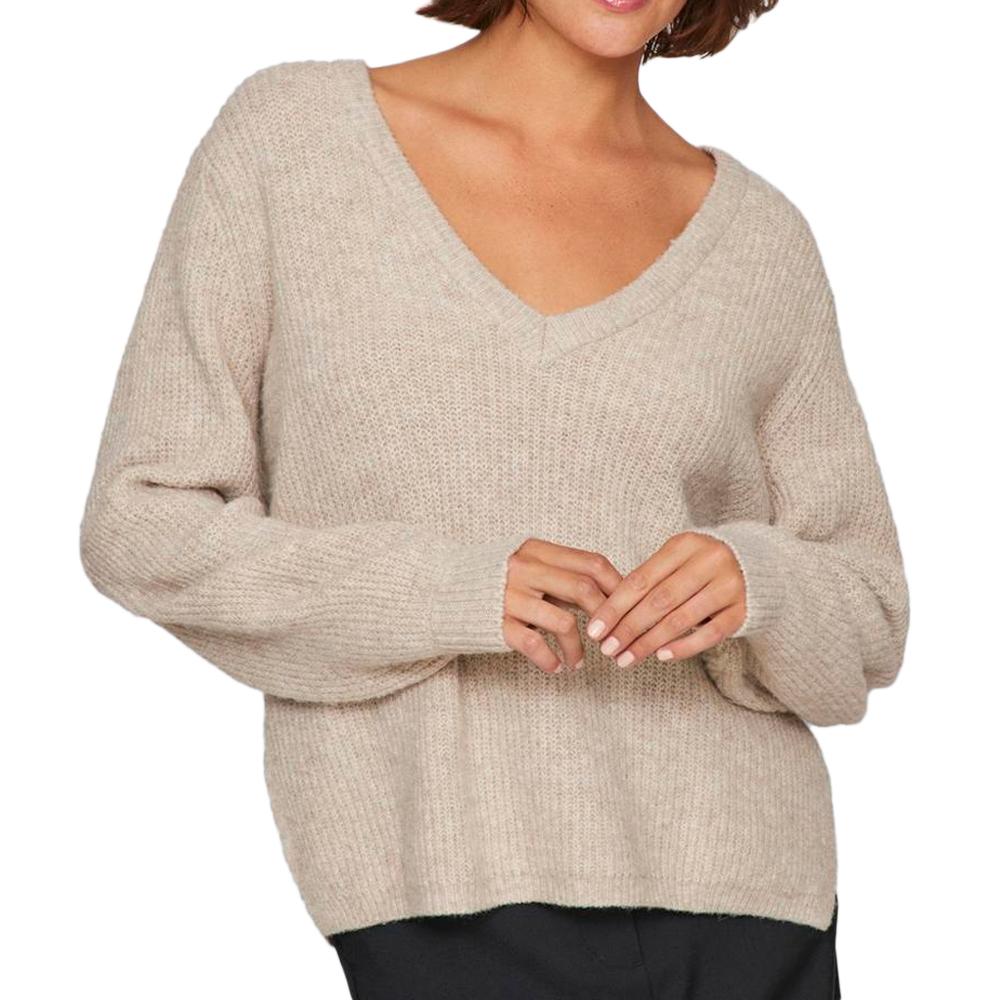 Vila Pull Beige Femme Vila Vibeluna