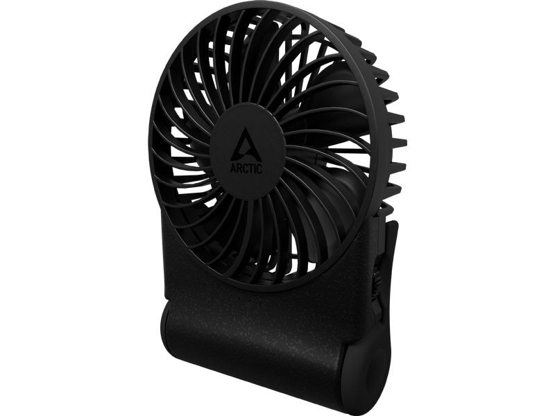Arctic Cooling USB-Ventilator Summair2Go Schwarz Wiederaufladbarer Taschenventilator mit Standfuss