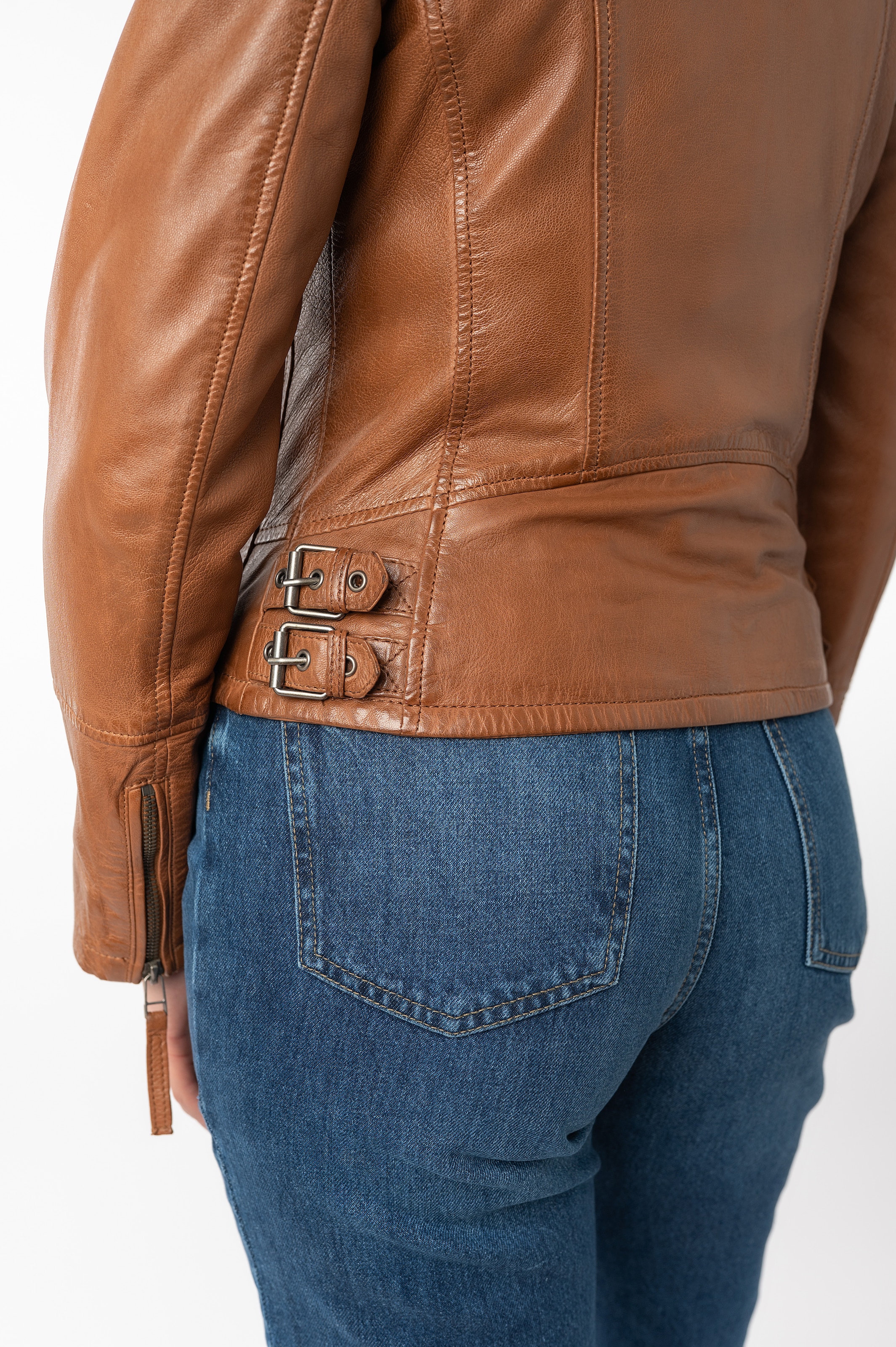 Mauritius Lederjacke »NOLA« mit Kapuze Two-in-One Style - mit abnehmbarer Jersey-Kapuze