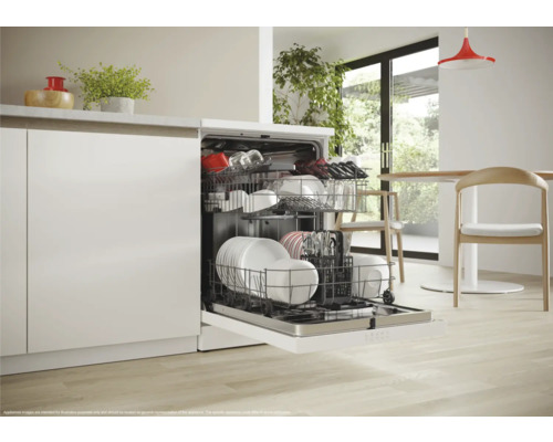 Hoover HF 3C7L0W vrijstaande vaatwasser, 60 x 85 x 60 cm, voor 13 couverts, 10,9 l inhoud, 47 dB(A)