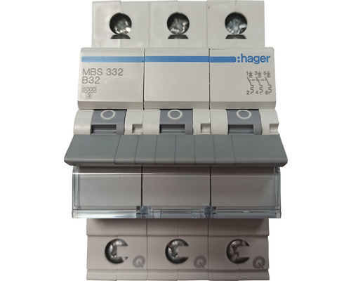 Hager MBS332 32A Miniatuurschakelaar B 6kA 3-polige snelkoppeling