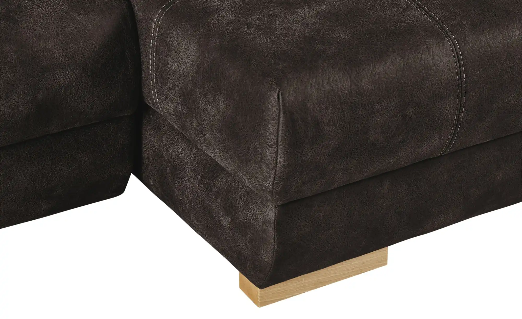 bobb Ecksofa dunkelbraun - Microfaser Caro