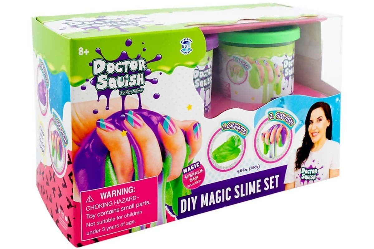 Doctor Squish -DIY Magisk Slime Grøn & Lilla